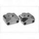 Accel, zvyšovací držáky řidítek (dole-22,2/nahoře-22,2mm) výška 20mm, stříbrná barva