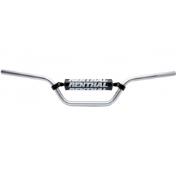 Renthal, řidítka 7/8" (22mm) HANDLEBAR ATV RACE BAR SILVER, stříbrná barva s chráničem