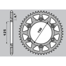 Grosskopf, rozeta, duralová, černá barva, 899 38, KTM SX/EXC