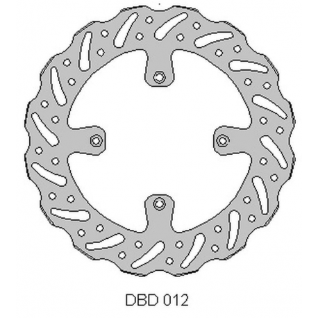 Delta Braking, přední brzdový kotouč, Kawasaki KX 125 '89-'02, KX 250 '89-02, WAVE (250X100X3mm) (4X6,5mm) (NG1761,NG137)