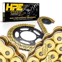 Regina, řetěz 525HPE (122 článků) Z-RING Supersport / Enduro zlatý (nýtovací spojka) (137HPE/1008)