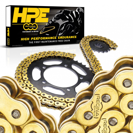 Regina, řetěz 525HPE (122 článků) Z-RING Supersport / Enduro zlatý (nýtovací spojka) (137HPE/1008)