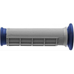 Renthal, gripy ATV KEVLAR Dual Compound Half Waffle BLUE , (dvousměs.), barva šedá/modrá