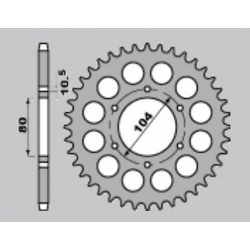 JR, rozeta 488 42 Kawasaki ZRX 1200 R/S 01-06, ZXR 750 91-92 (48842JT) (řetěz 530)