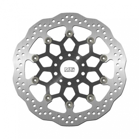 NG, přední brzdový kotouč, KTM DUKE 690 R/ABS '14-'16 (320X52X5mm) (5X8,5mm) WAVE plovoucí (duralový unašeč)
