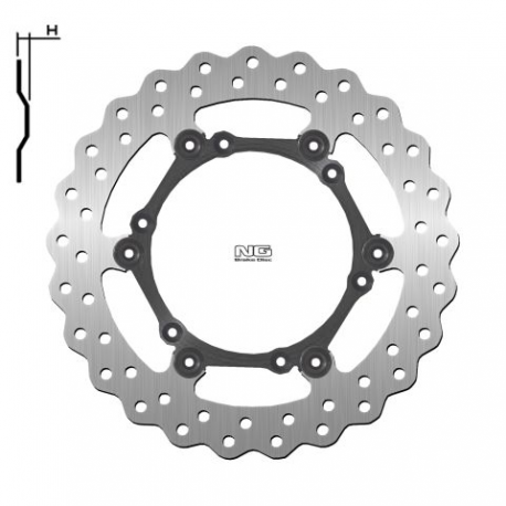NG, přední brzdový kotouč, KTM EXC 125/200/400/525/625 '90-17 (260X-X3mm) (6,6,5mm) WAVE plovoucí