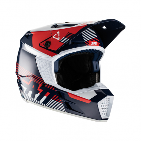 Leatt, přilba MX, model 3.5 V22 Aqua, barva granátová/červená, velikost L 59-60 cm