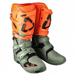 Leatt, MX boty 5.5 Flexlock Enduro Boot CACTUS, barva zelená/oranžová, velikost 40.5 / 25.5 cm