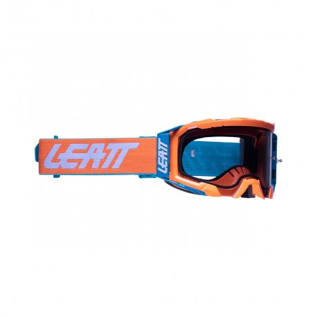 Leatt, brýle Velocity 5.5 GOGGLE NEON ORANGE LIGHT GREY 58% -, barva oranžová/modrá, zrcadlové kouřové sklo