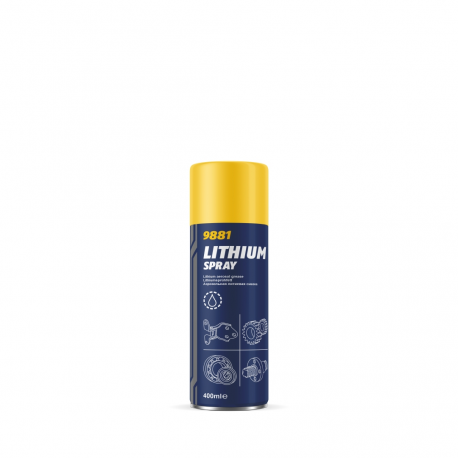 Mannol, LITHIUM SPRAY, litiové mazivo ve spreji, 400 ML (9881) (12)