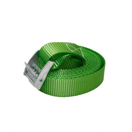 Biketec, transportní popruh 25mm/4m, s přezkou, zelený (s homologací)