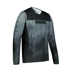 Leatt, cyklo dres MTB Gravity 4.0 Jersey Black, černá barva, velikost XS