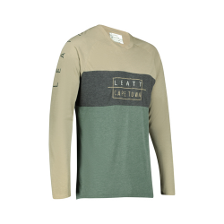 Leatt, cyklo dres MTB Gravity 2.0 Jersey Ivy, barva písková/grafitová/zelená , velikost S