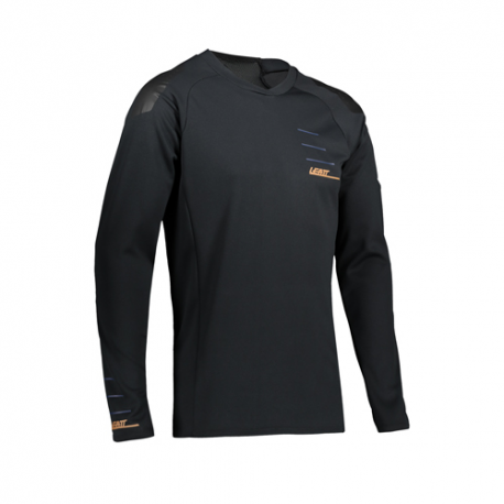 Leatt, cyklo dres MTB Allmtn 5.0 Jersey Black, barva černá, velikost XS