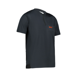 Leatt, cyklo dres MTB Trail 3.0 Jersey Black, barva černá, velikost XL