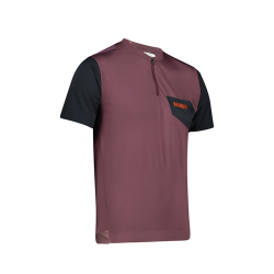 Leatt, cyklo dres MTB Trail 3.0 Jersey Malbec, barva fialová/černá, velikost XL