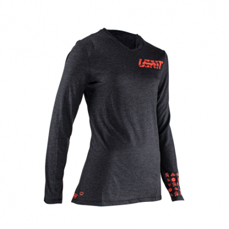 Leatt, cyklo dres (dámský) MTB Gravity 2.0 Jersey Black, barva černá, velikost L