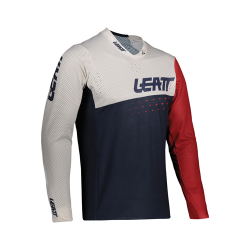 Leatt, cyklo dres (dětský)  MTB Gravity 4.0 Jersey Coral, barva červená/granátová/bílá, velikost S (12