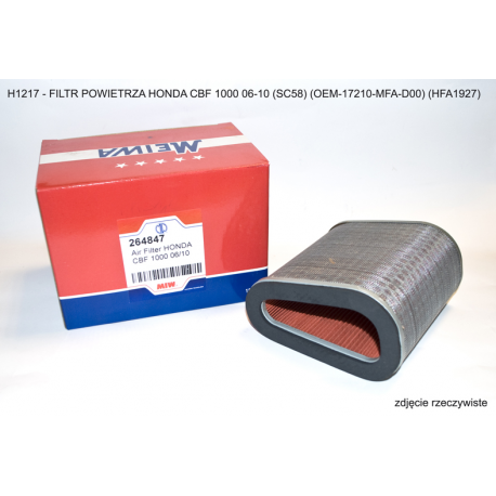 MIW (Meiwa), vzduchový filtr, Honda CBF 1000 06-10 (SC58) (OEM-17210-MFA-D00) (HFA1927)