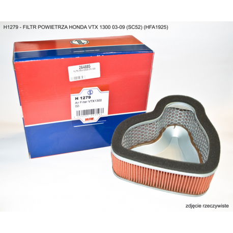 MIW (Meiwa), vzduchový filtr, Honda VTX 1300 03-09 (SC52) (HFA1925) (OEM:17213-MEA-670)
