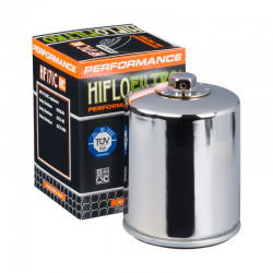 Hiflo, olejový filtr, HF 171 Harley Davidson / Buell, matice 17mm, (RACING chromovaný) (50)