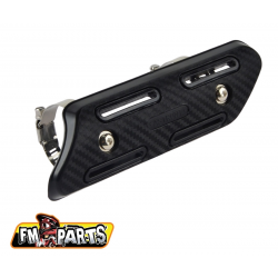 FM-Parts, univerzální kryt výfukového kolena 4T, černá barva