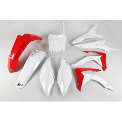 UFO, sada plastů, Honda CRF 250R '14-17, CRF 450R '13-16, s víkem vzduchového filtru, barva OEM (červená/bílá)