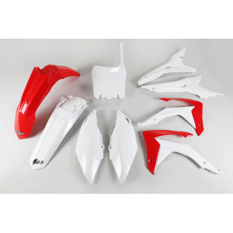 UFO, sada plastů, Honda CRF 250R '14-17, CRF 450R '13-16, s víkem vzduchového filtru, barva OEM (červená/bílá)