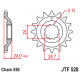 JT, přední řetězové kolečko 530 17 Kawasaki ZZ-R 1100 '90-92'(JTF528.17JT) (řetěz 530)