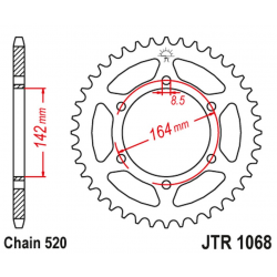 JT, rozeta 4538 46 HYOSUNG GT 250 '04-15' (453846JT) (řetěz 520)