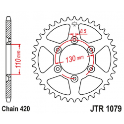 JT, rozeta CPI 50SM '06-12 (JTR107962) (řetěz 520)