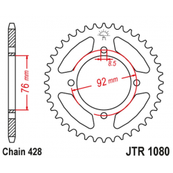JT, rozeta THUMPSTAR PIT BIKES ALL 100CC+ X-SPORT PIT BIKES ALL 100CC+ (JTR1080,39) (řetěz 428)