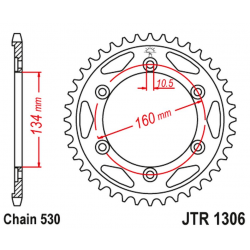 JT, rozeta 4399 40 Honda CBR 1000 RR '04-'05, VTR 1000SP1/SP2 '00-'06 (439940JT) (řetěz 530)
