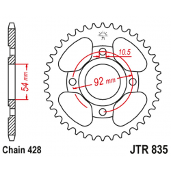 JT, rozeta 843 47 Yamaha TZR 50 konverze (84347JT) (řetěz 428)