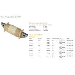 DZE, cívka statoru, Yamaha YFM 80 Raptor/Grizzly '02-'08 (5G3-85520-M1) (390 OHM)