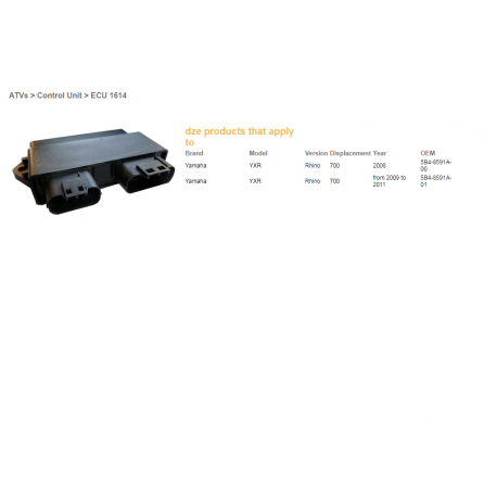 DZE, jednotka zapalování ECU, Yamaha YXR 700 RHINO '08-'11 (OEM 5B4-8591A-00, 5B4-8591A-01)