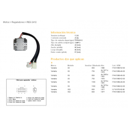 DZE, regulator napětí, Yamaha XS650/750/850/1100 (1T4-81960-92-00, 1T4-81960-A0-00) (ESR310)