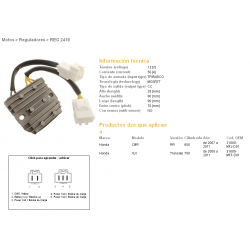 DZE, regulator napětí, Honda CBR600RR '07-'12, XL700V TRANSALP '08-'11, MOSFET (50A) (31600-MFJ-D01)