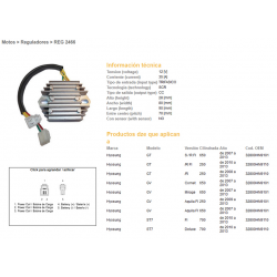 DZE, regulator napětí, Hyosung GT250 08-13, GT650 07-13, GV650 07-13, ST700 10-13 (35A) (ESR612)