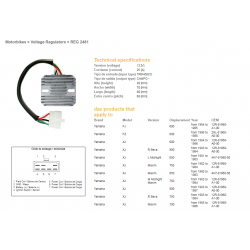DZE, regulator napětí, Yamaha XJ 550/600/650/750/900 '80-'89 (12R-81960-A1-00, 4H7-81960-50, 3G1-81960-A0-00) (ESR320)