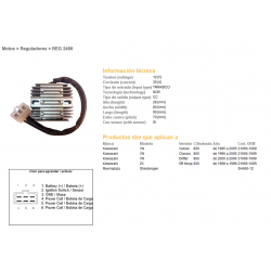 DZE, regulator napětí, Kawasaki VN800 95-05, CLASSIC 96-05, DRIFTER 00-06, ZX6R 98-99 (35A) (ESR263) (OEM:21066-1099) (SH650-12)