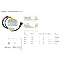 DZE, regulator napětí, Suzuki DRZ 400/E/S '00-'17 (32800-29F00, 32800-08D00) (SH572E-12) (ESR105)