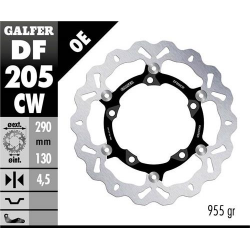 Galfer, přední brzdový kotouč, plovoucí 290MM Kawasaki NINJA 125 19- , NINJA 300R (ABS) 13-, VERSYS X 300 17-, Z125/250/300 15-