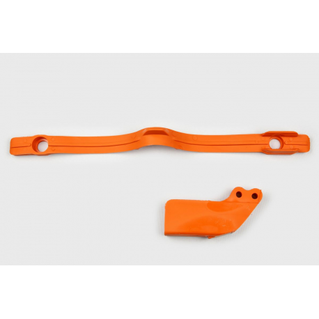 UFO, sada vodítko řetězu + chránič zadní vidlice, KTM SX/EXC 125/200/250/300, EXC-F 450 '97-07, SX-F 250 '05-06, SX 400 '00-02,