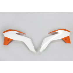 UFO, kryty chladičů, KTM SX 85 '13-17, OEM barvy (bílá/oranžová)