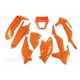 UFO, sada plastů, KTM EXC 125/150/250/300, EXC-F 250/350/450/500 '20-23, s rámečkem světla, OEM barva '22 (oranžová)