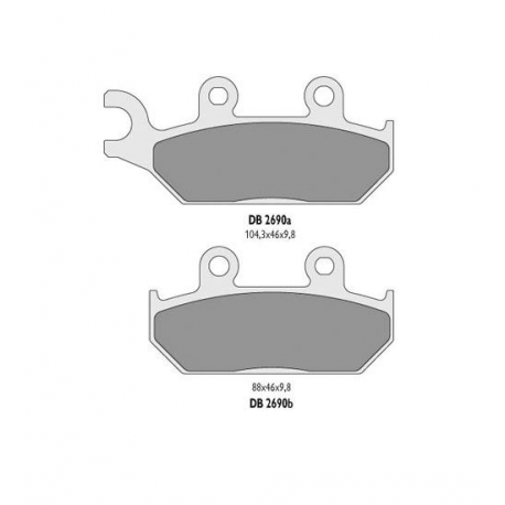 Delta Braking, brzdové destičky KH172, přední, Yamaha XT600 92-03, XT660 91-98 - nahrazují DB2690MX-N a DB2690QD-N