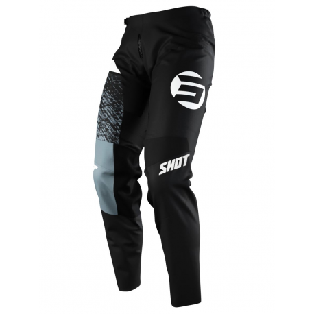 Shot Racing, MX kalhoty Moto Devo Roll Black, černá barva, velikost 30