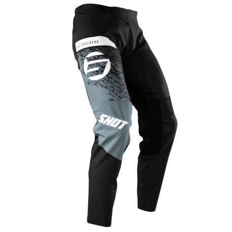 Shot Racing, MX kalhoty Moto Devo Roll Black, černá barva, velikost 38