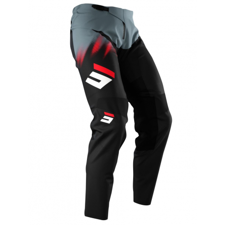 Shot Racing, MX kalhoty Moto Devo Versus Black Red, barva černá/oranžová, velikost 30